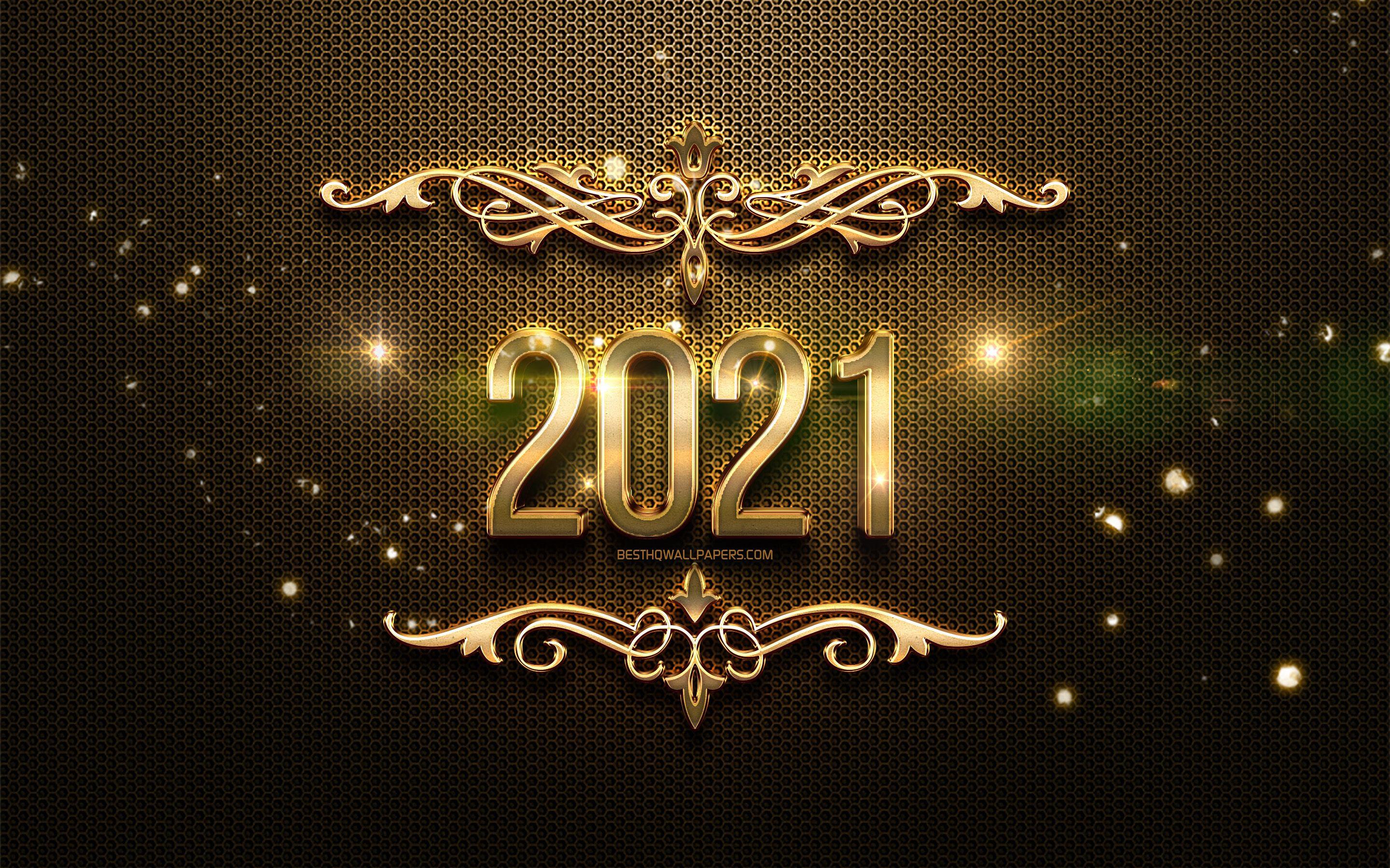 2880x1800 Download wallpaper 4k, 2021 new year, vintage style, 2021 golden digits, 2021 concepts, 2021 on metal background, 2021 year digits, Happy New Year 2021 for desktop with resolution 2880x1800. High Quality HD picture wallpaper