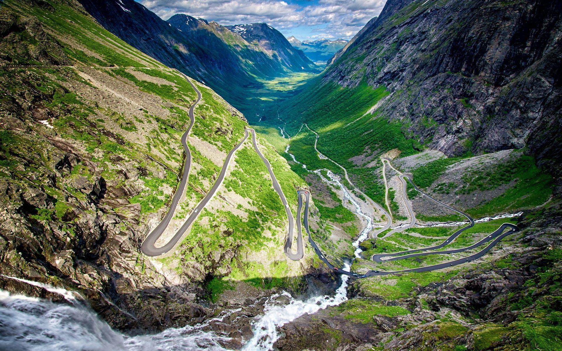 1920x1200 Wallpaper Norway, Trollstigen, winding road 1920x1200 HD Picture, Image