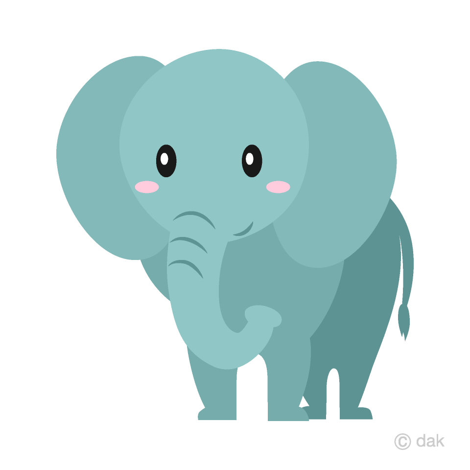 960x960 Simple Elephant Clipart Free PNG Image｜Illustoon