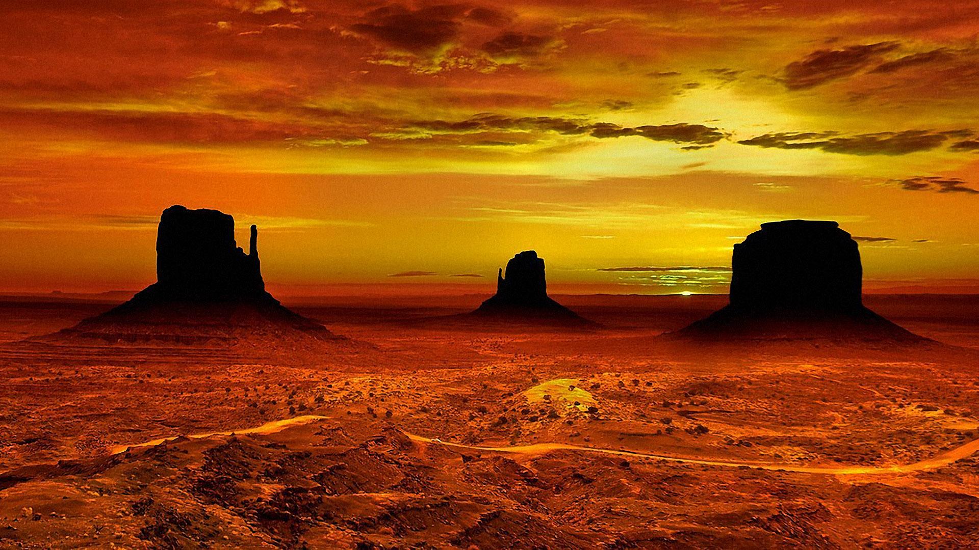 1920x1080 Arizona Desert Sunset Wallpaper