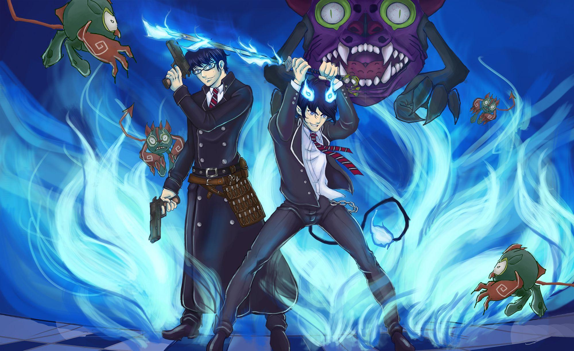 2000x1226 Blue Exorcist iPhone Wallpaper
