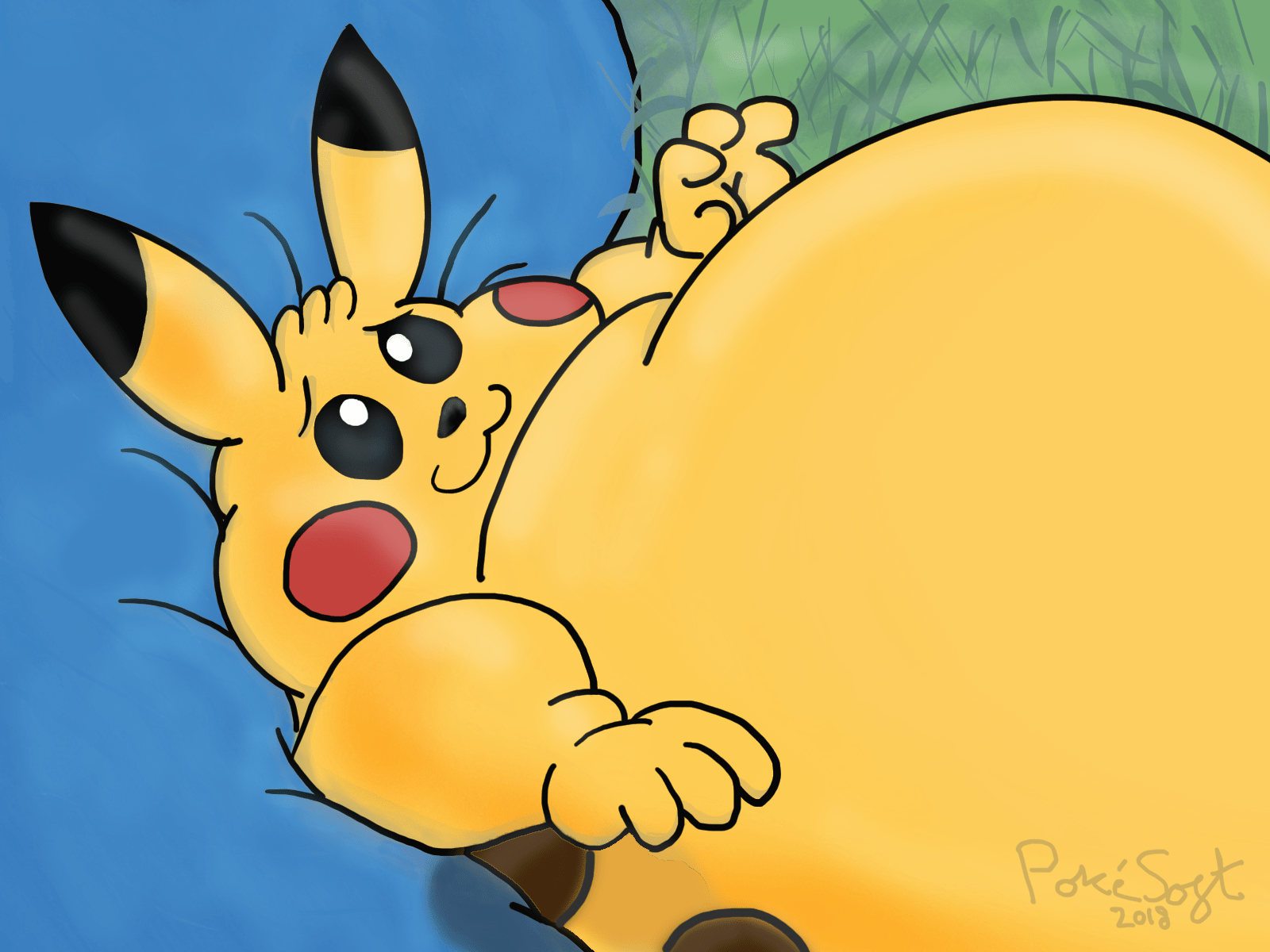 1600x1200 Fat Pikachu Wallpaper