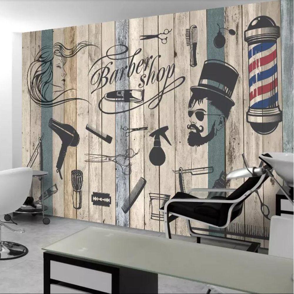 1000x1000 Dropship Custom Large 3D Wallpaper Mural Retro Barber Shop Beauty Salon Background Wall Painting Decorative Mural Wallpaper Girl Wallpaper Girls Wallpaper From Sophine $43.06.
