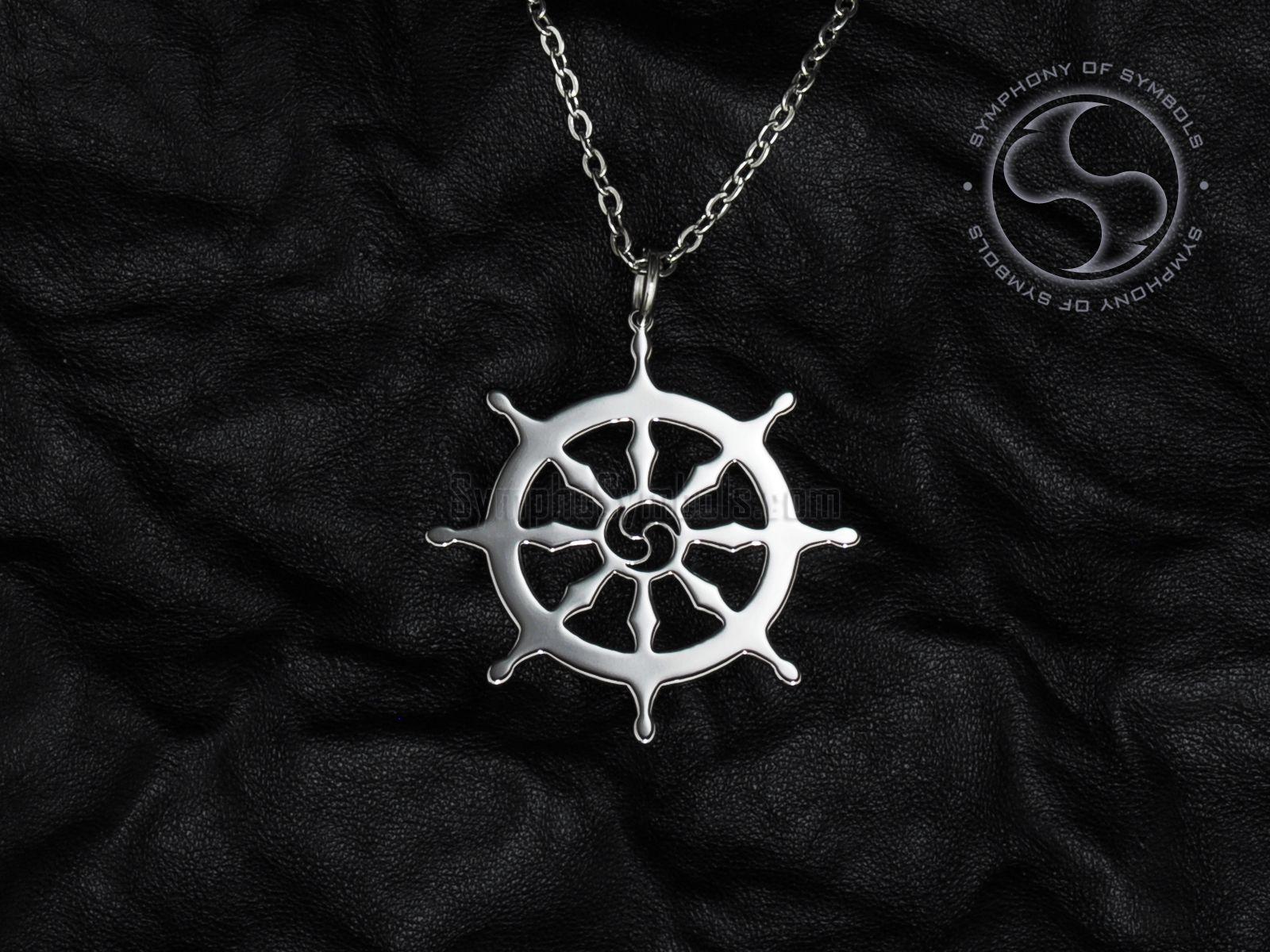1600x1200 Dharma Wheel Symbol Necklace. Steel jewelry, Stainless steel jewelry, Dharma wheel