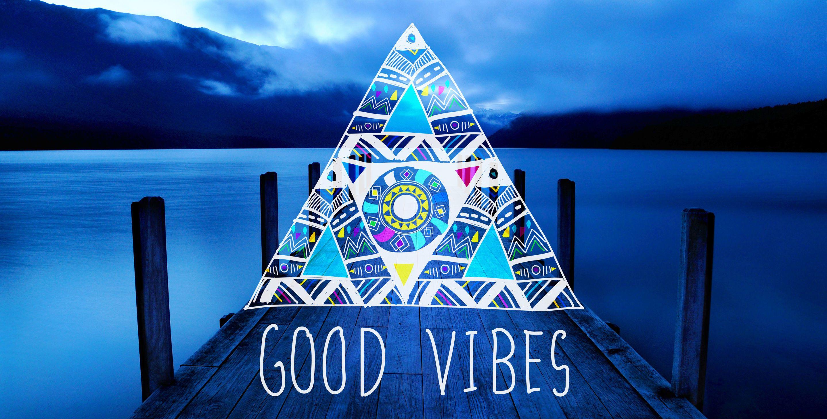 2876x1459 Positive Thinking Day Wallpaper Android Think Positive Vibes Only Triangle HD Wallpaper
