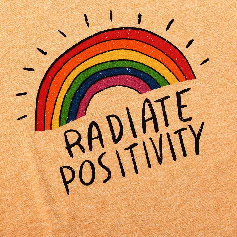 1001x1001 Radiate Positivity T Shirt. Cotton Orange Tee. Australian Online Shop