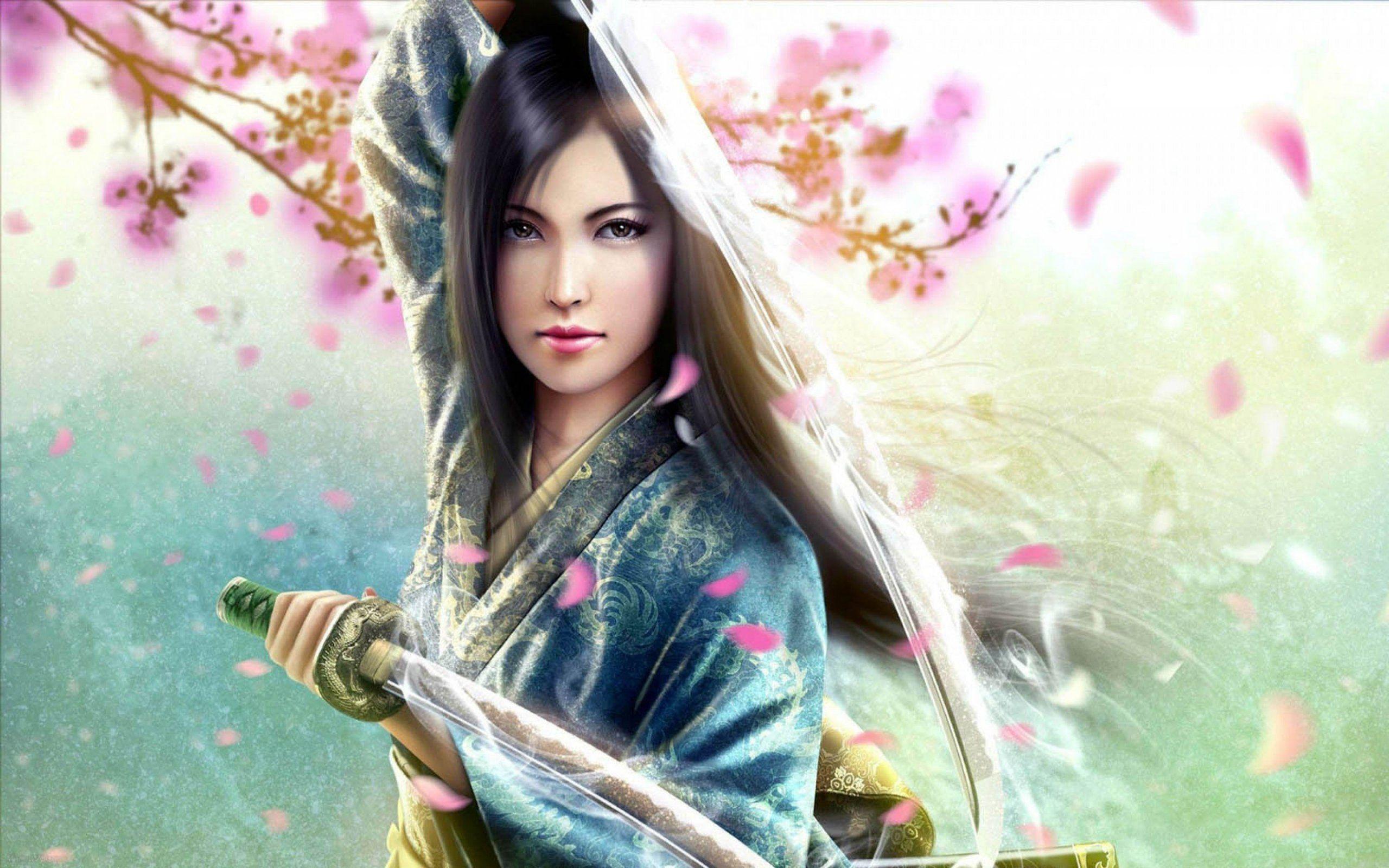 2560x1600 Samurai Girl Female Warrior Wallpaper HD Download Desktop. Samurai