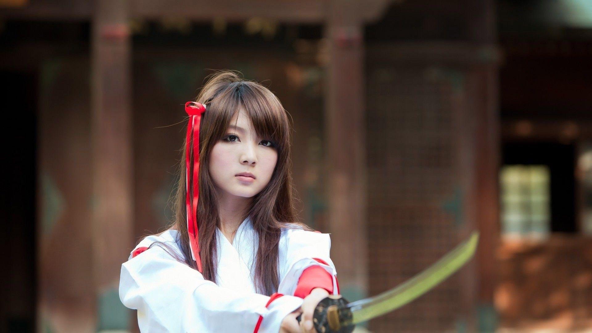 1920x1080 Samurai girl Wallpaper