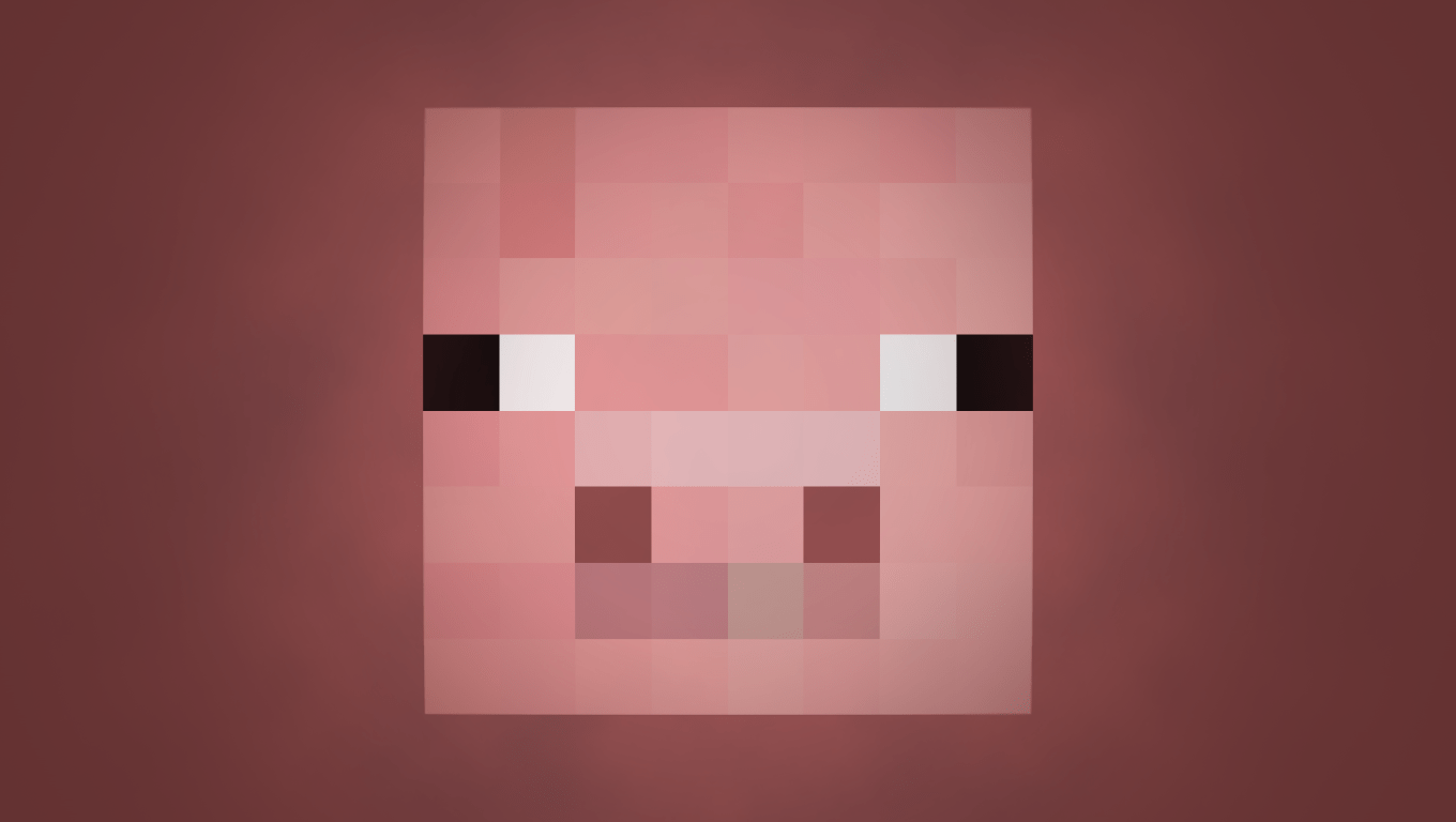 1360x768 Minecraft Pig Wallpaper .