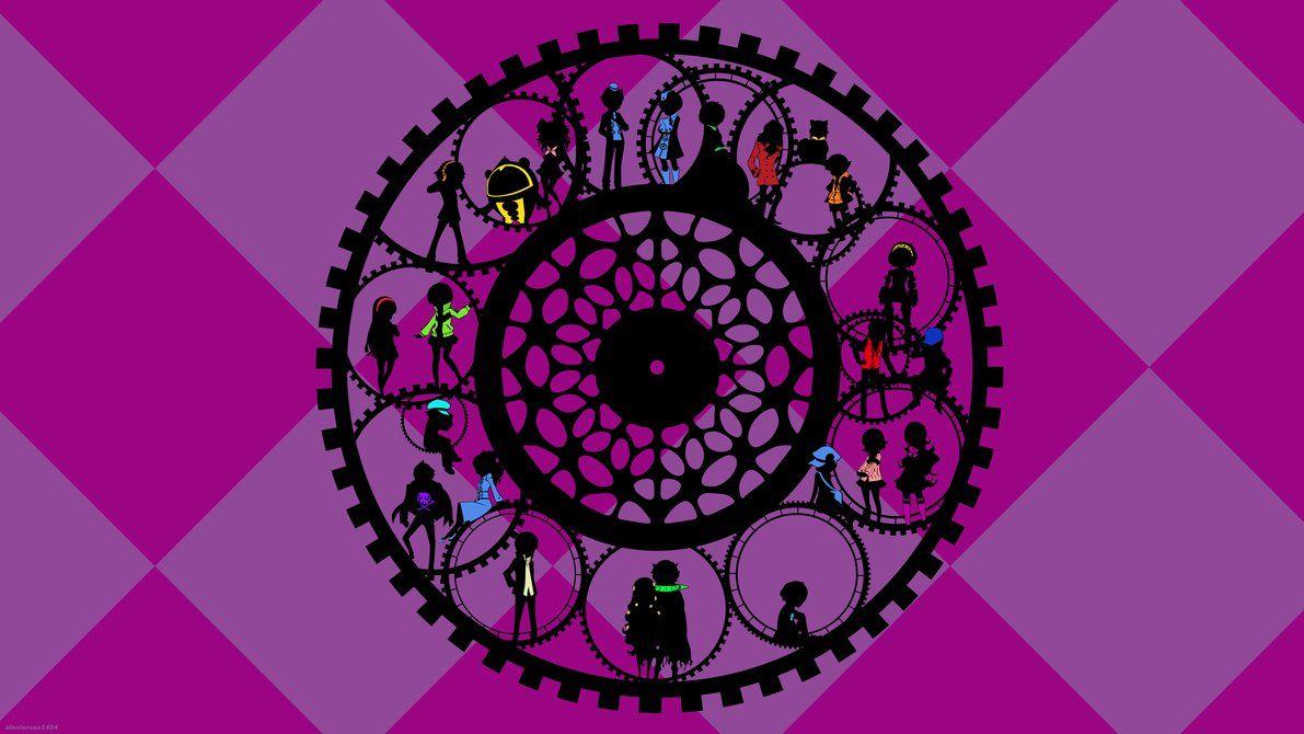 1191x670 Persona Q Wallpaper: Purple Gear