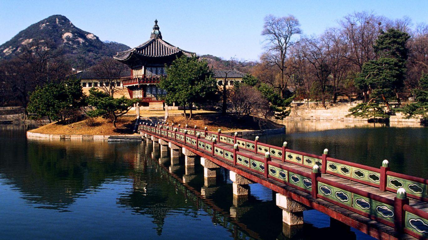 1366x768 Bridges: Puente Casa China Dual Wallpaper for HD 16:9 High