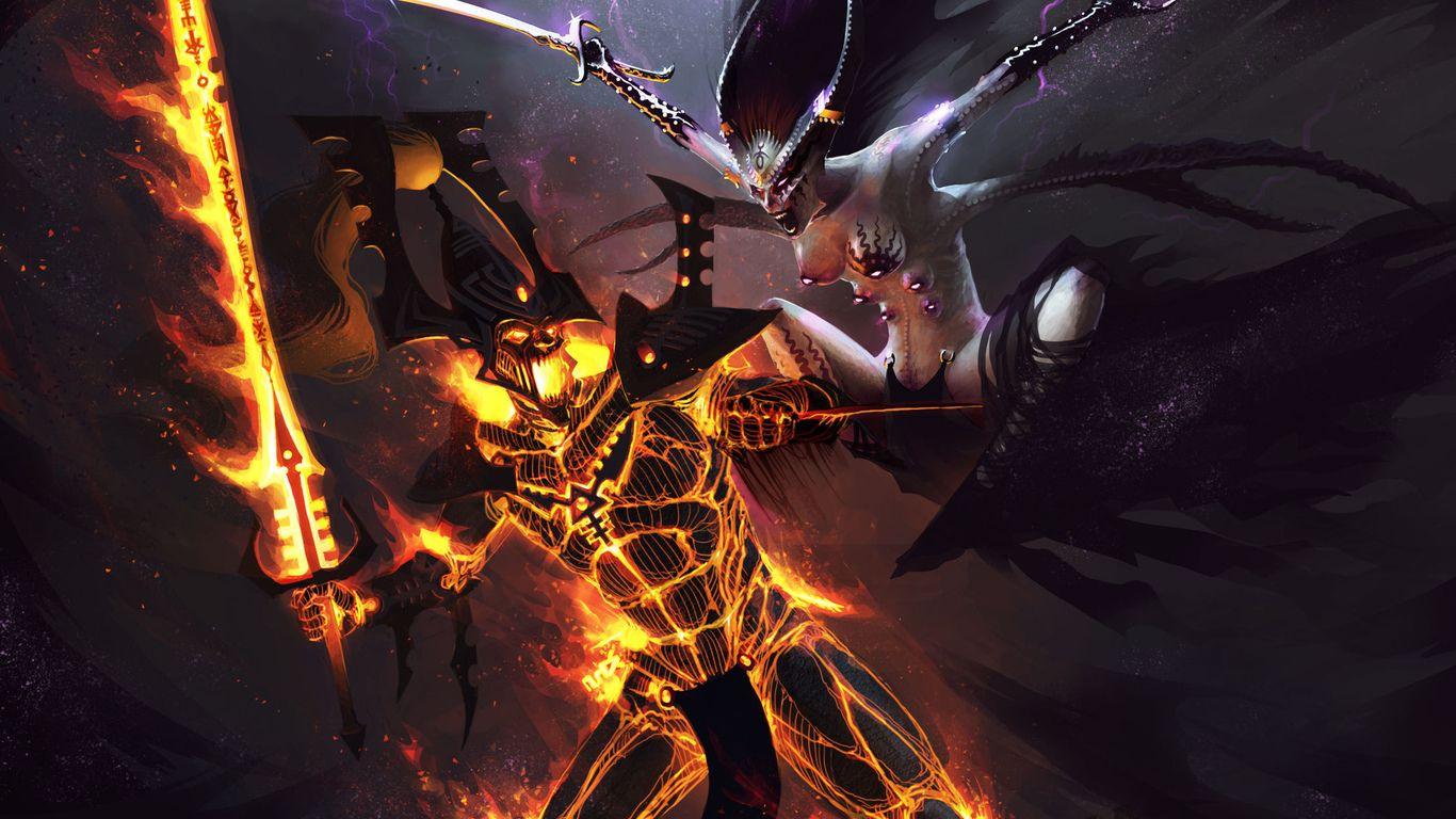 1366x768 Warhammer 40K Chaos Wallpaper