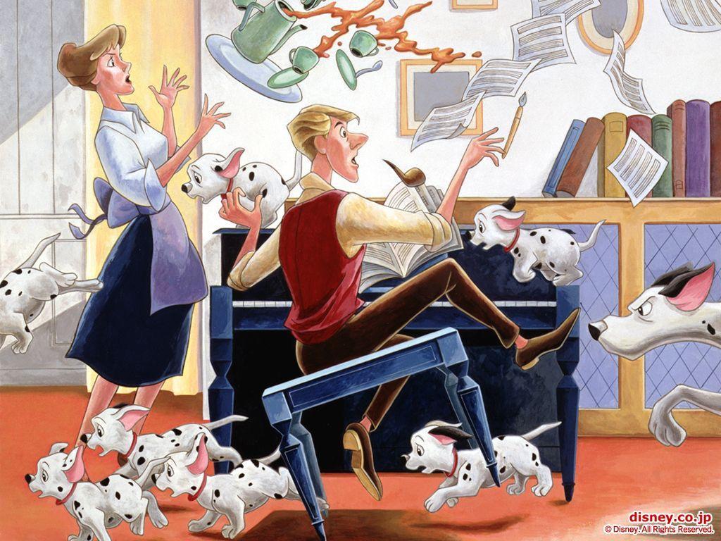 1024x768 Dalmatians Wallpaper