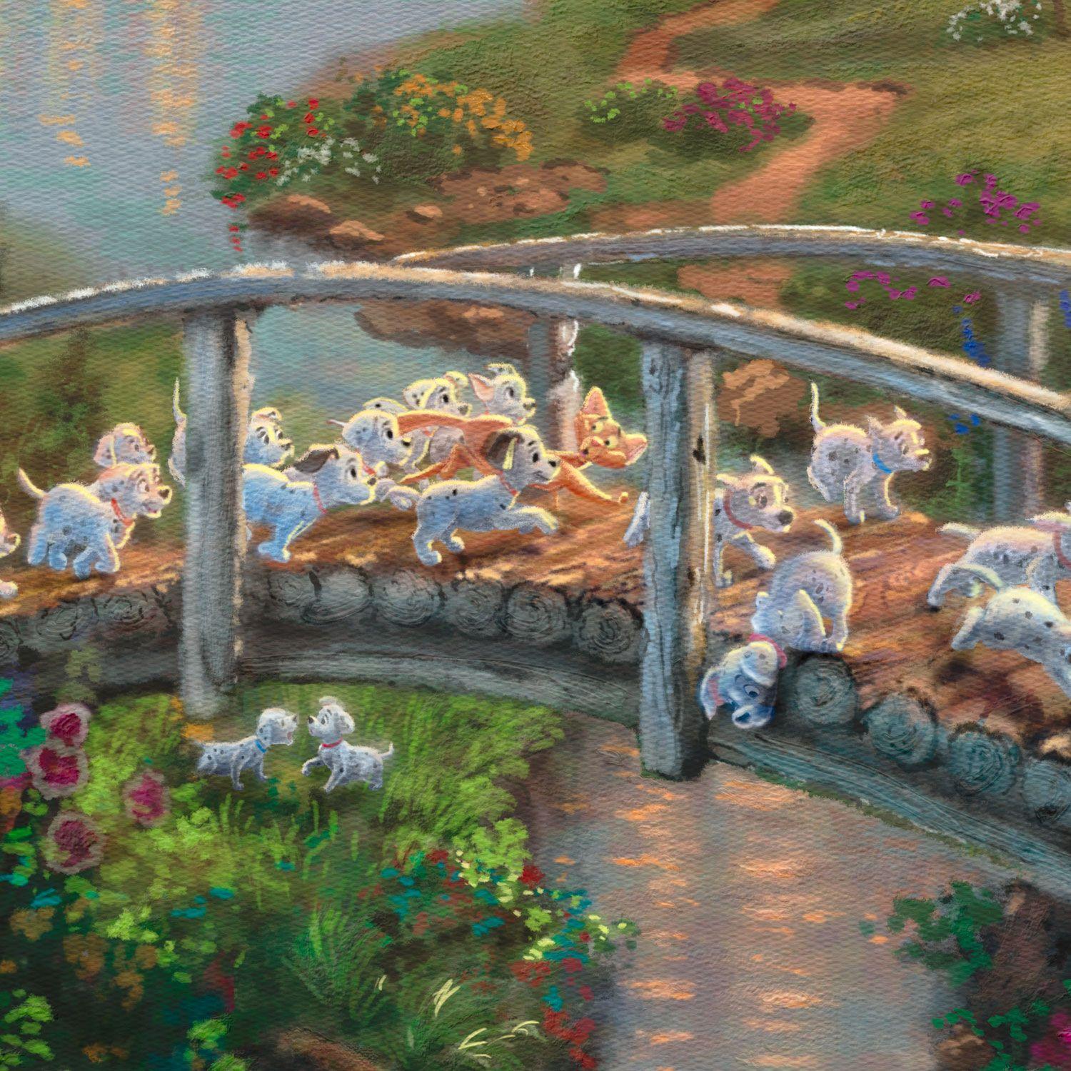 1500x1500 Limited Edition Art Kinkade Disney 101 Dalmatians