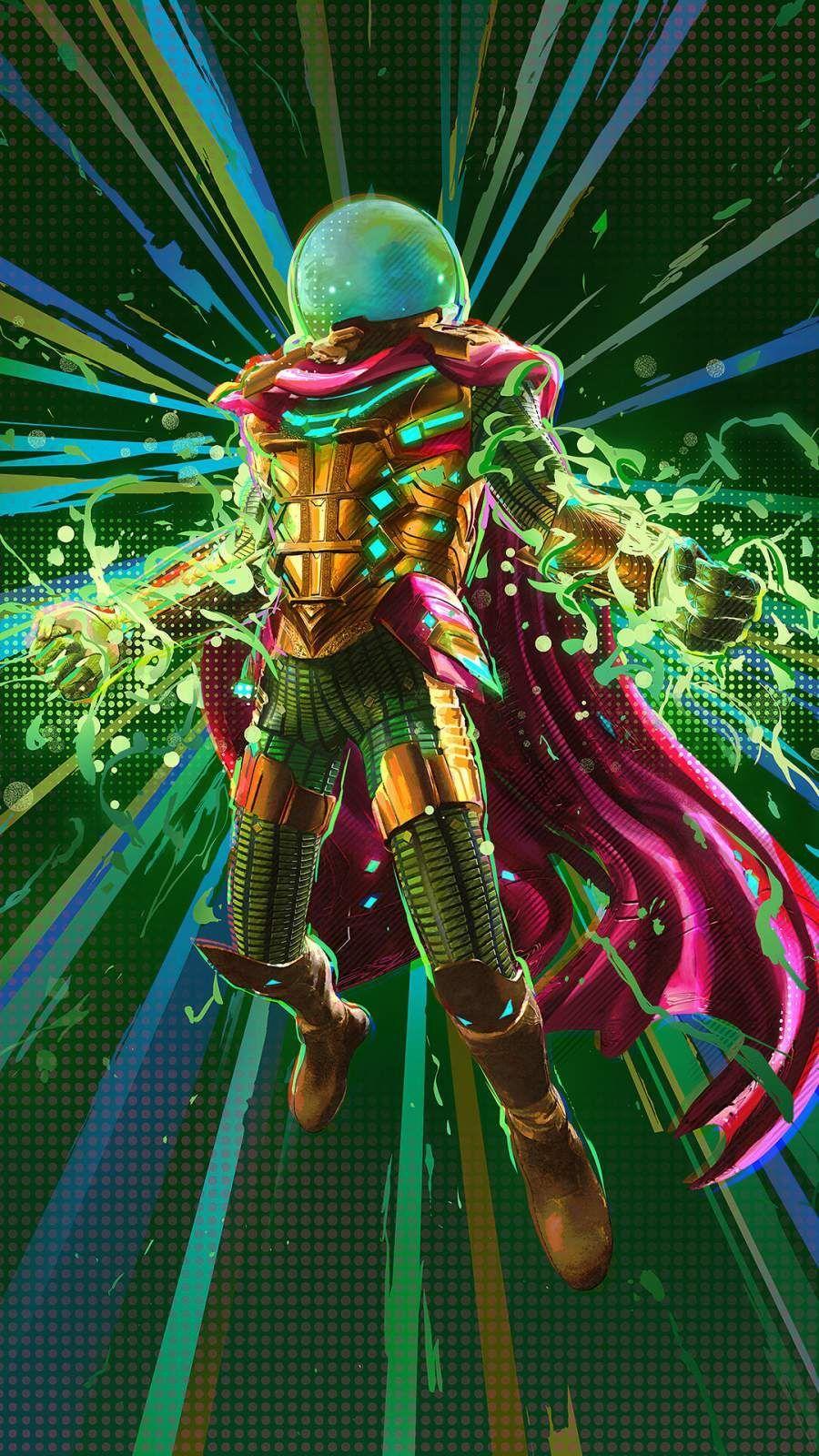 900x1600 Mysterio iPhone Wallpaper. Mysterio marvel, Marvel villains, Marvel comics art