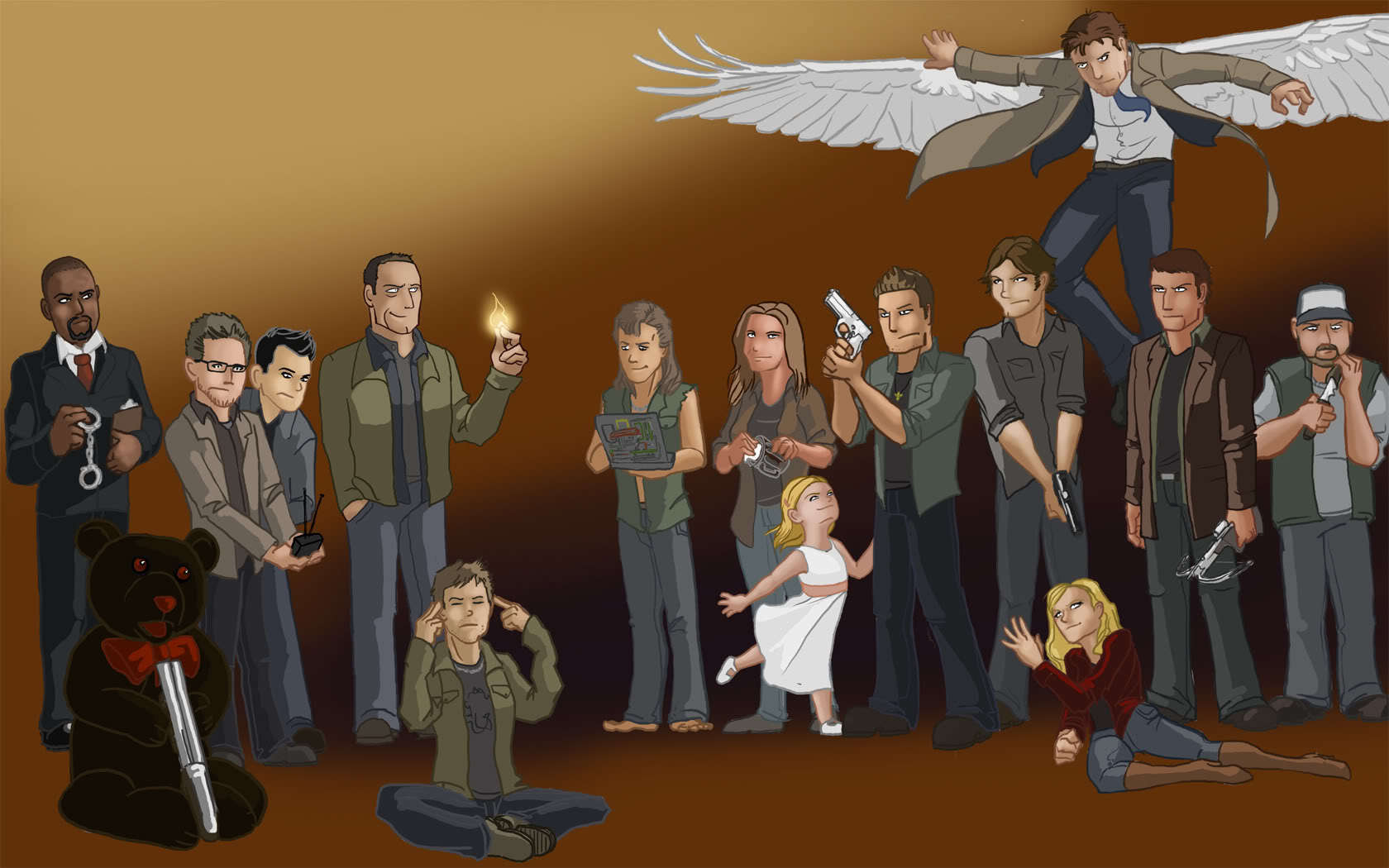 1680x1050 Supernatural Funny Wallpaper