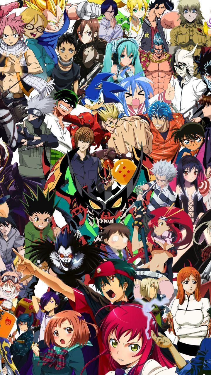 720x1280 Anime Collage Wallpaper