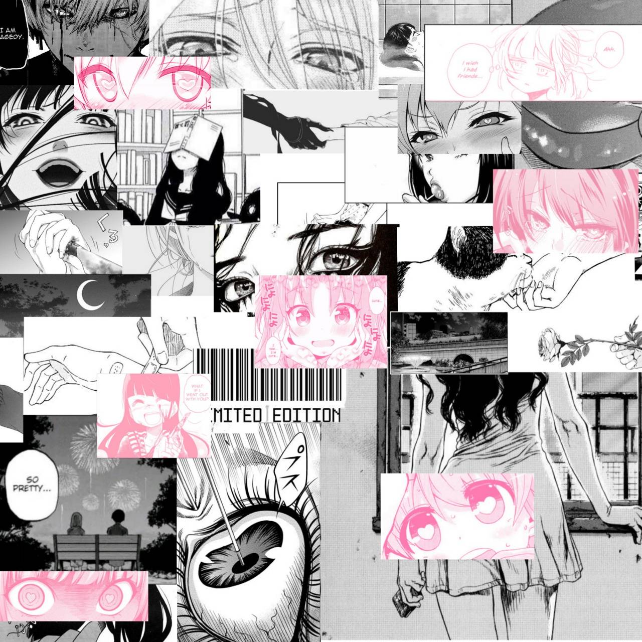 1280x1280 Anime mashup wallpaper