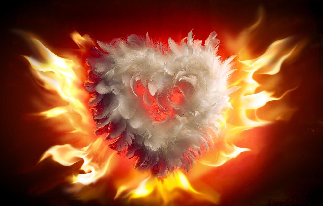1332x850 Wallpaper love, fire, flame, heart, fire, love, heart, flames, Valentines Day image for desktop, section настроения