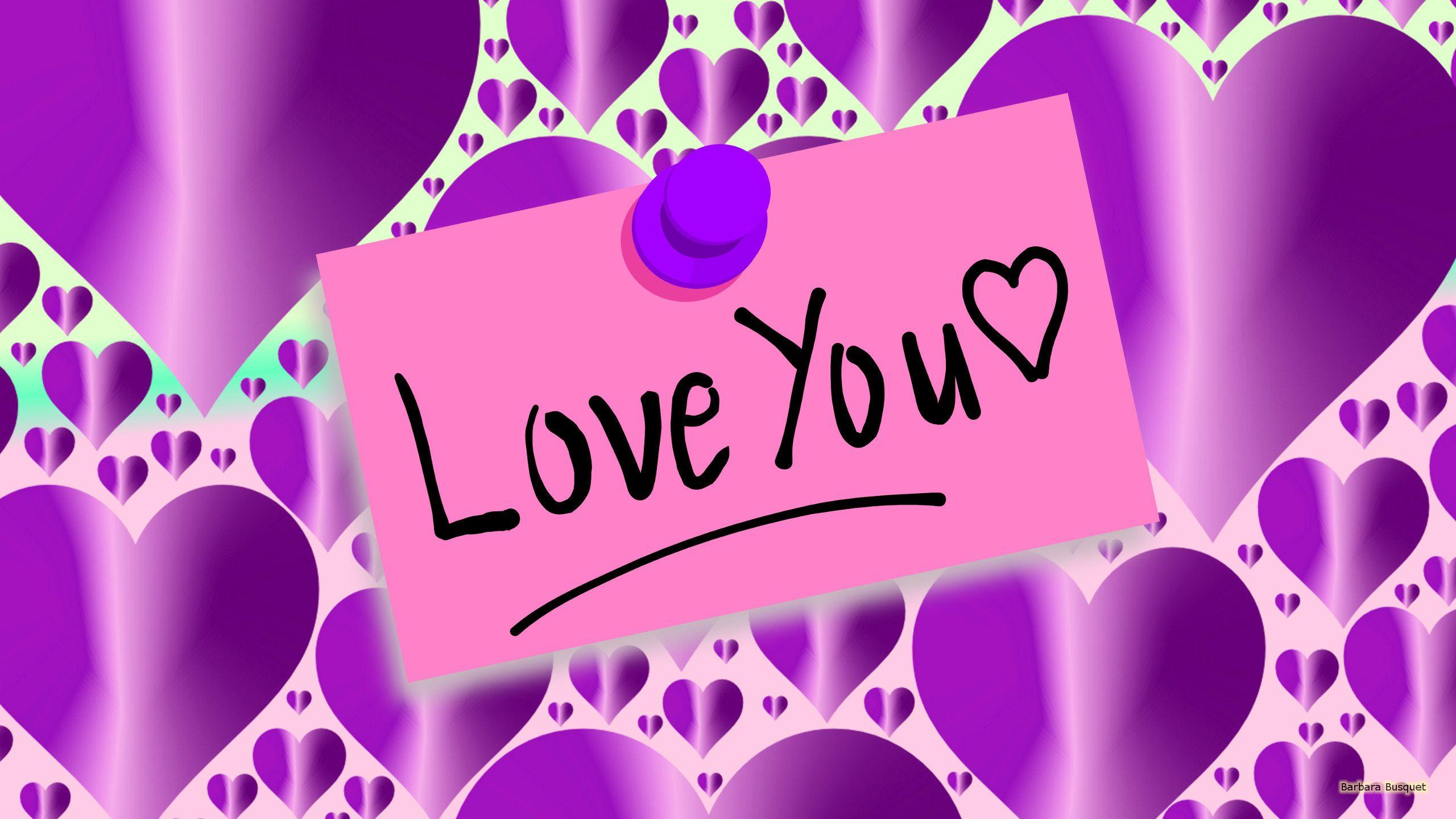 2560x1440 Purple Love Wallpaper