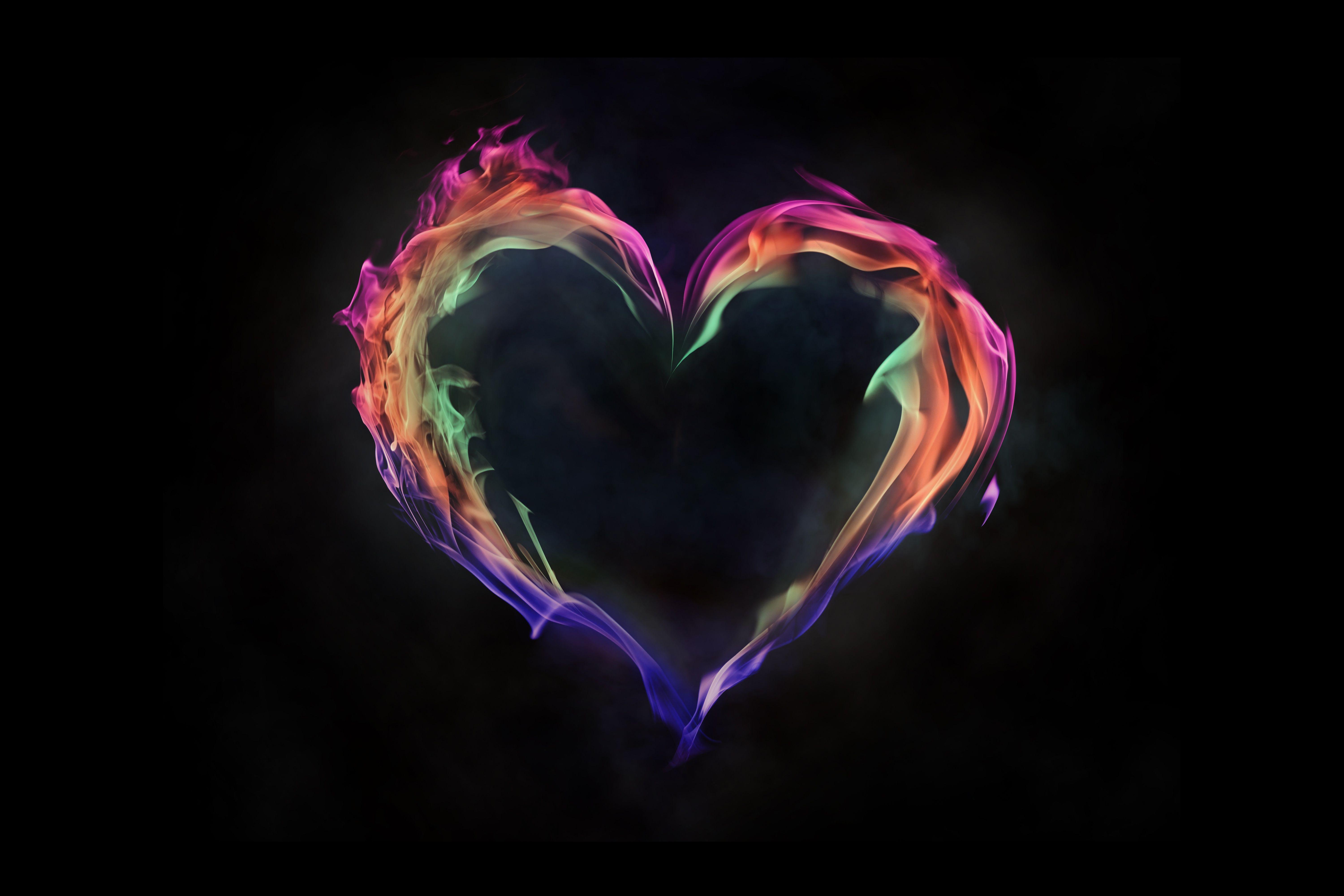 6000x4000 Flame Artistic Heart Love 5k 2560x1080 Resolution HD 4k Wallpaper, Image, Background, Photo and Picture
