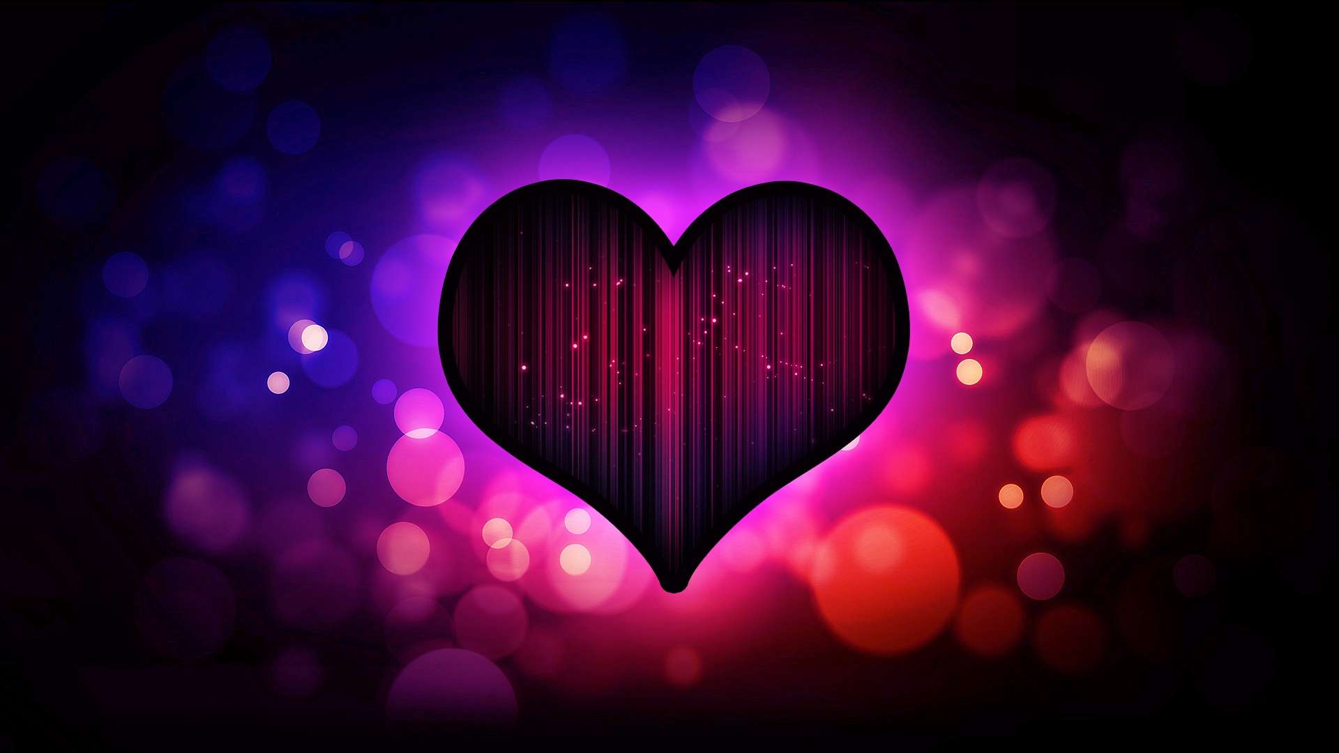 1920x1080 Purple Heart Wallpaper HD