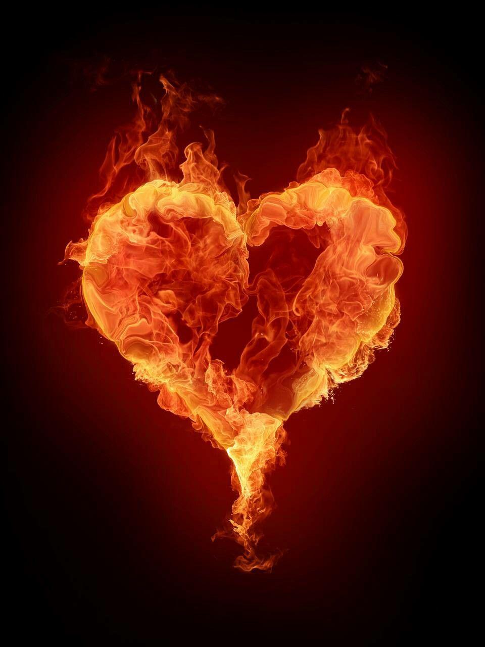 960x1280 Gesù cristo. Fire heart, Love wallpaper, Heart wallpaper