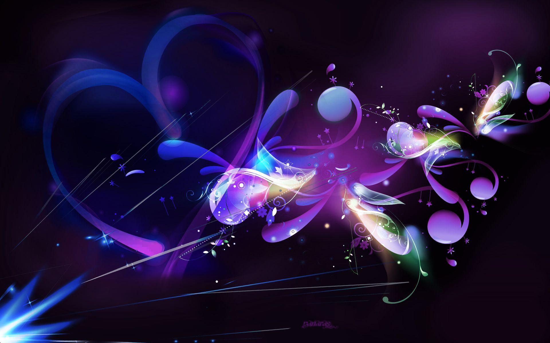 1920x1200 I Love Purple Abstract Template Background for Powerpoint Templates