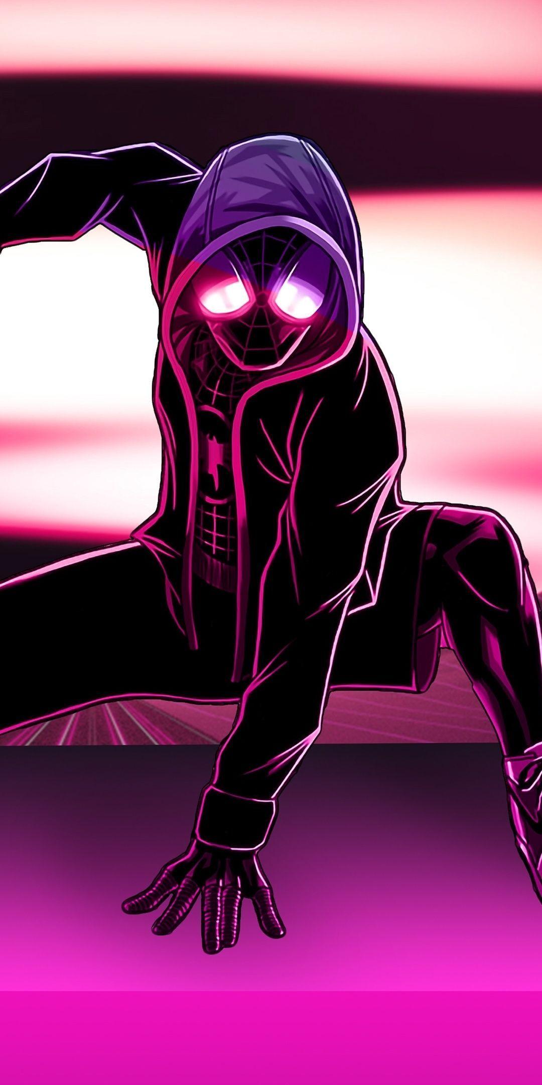1080x2160 Neon Art, Spider Man, Black, Artwork, 1080x2160 Wallpaper. Spiderman Artwork, Marvel Comics Wallpaper, Marvel Superhero Posters