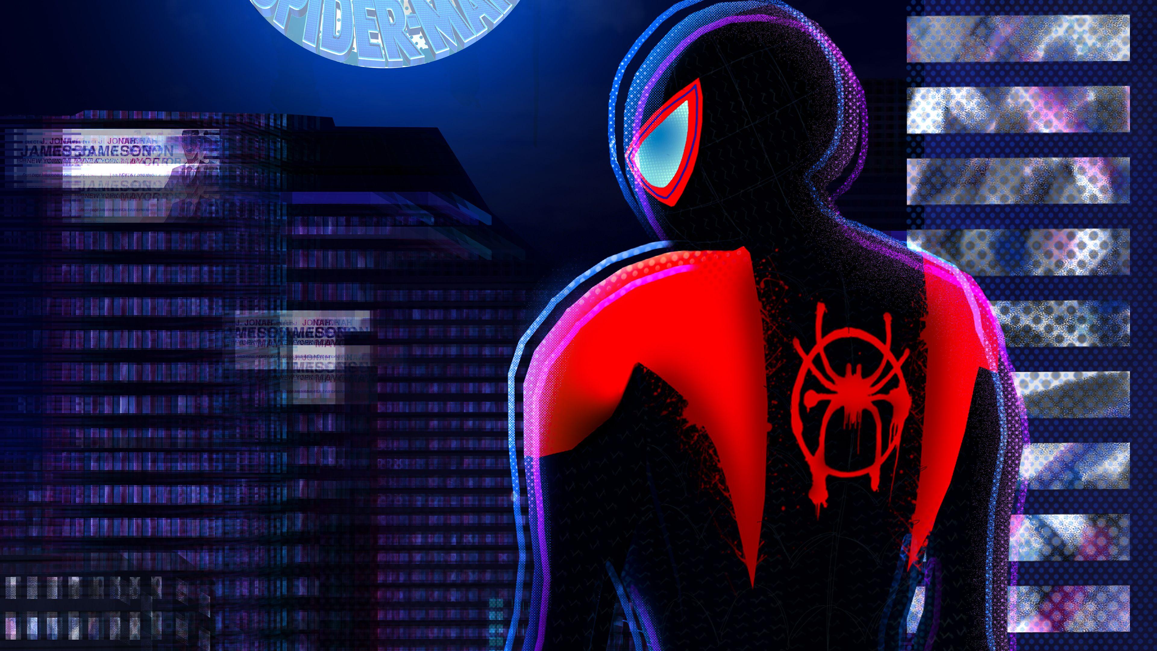 3840x2160 Spider Man Into The Spider Verse Neon