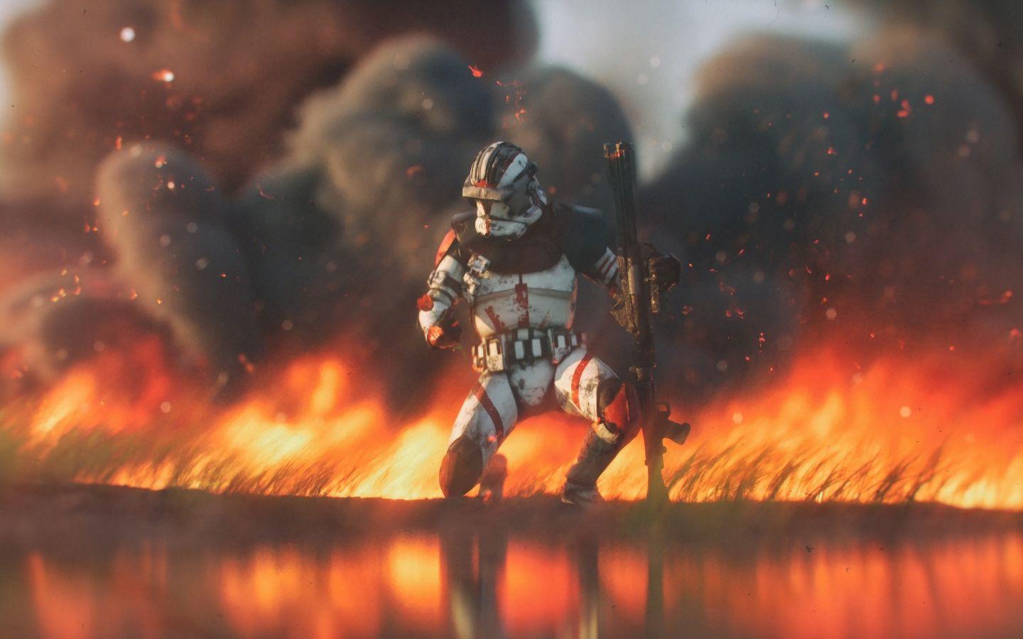 1440x900 Download 1440x900 wallpaper clone trooper, star wars, fire, widescreen 16: widescreen, 1440x900 HD image, background, 18918