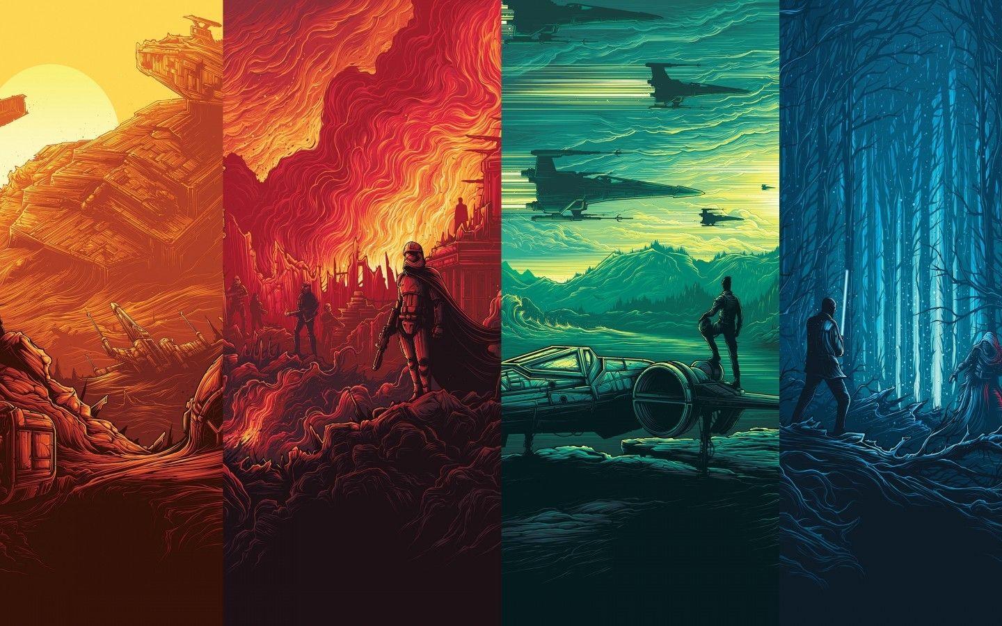 1440x900 Download 1440x900 Star Wars, Paintings, Rebel Alliance, Galactic Empire, R2d Kylo Ren Wallpaper for MacBook Pro 15 inch, MacBook Air 13 inch