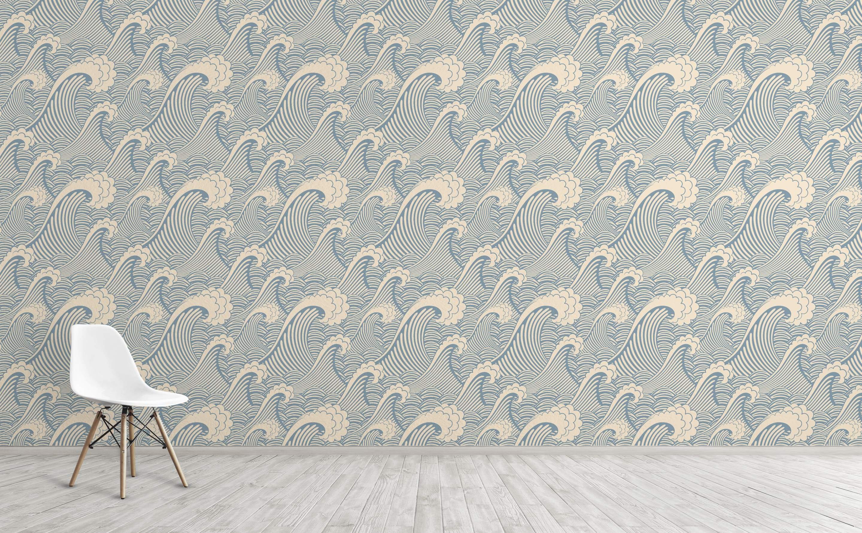2880x1780 Nautical Waves Wallpaper for Walls. Waves of Chic