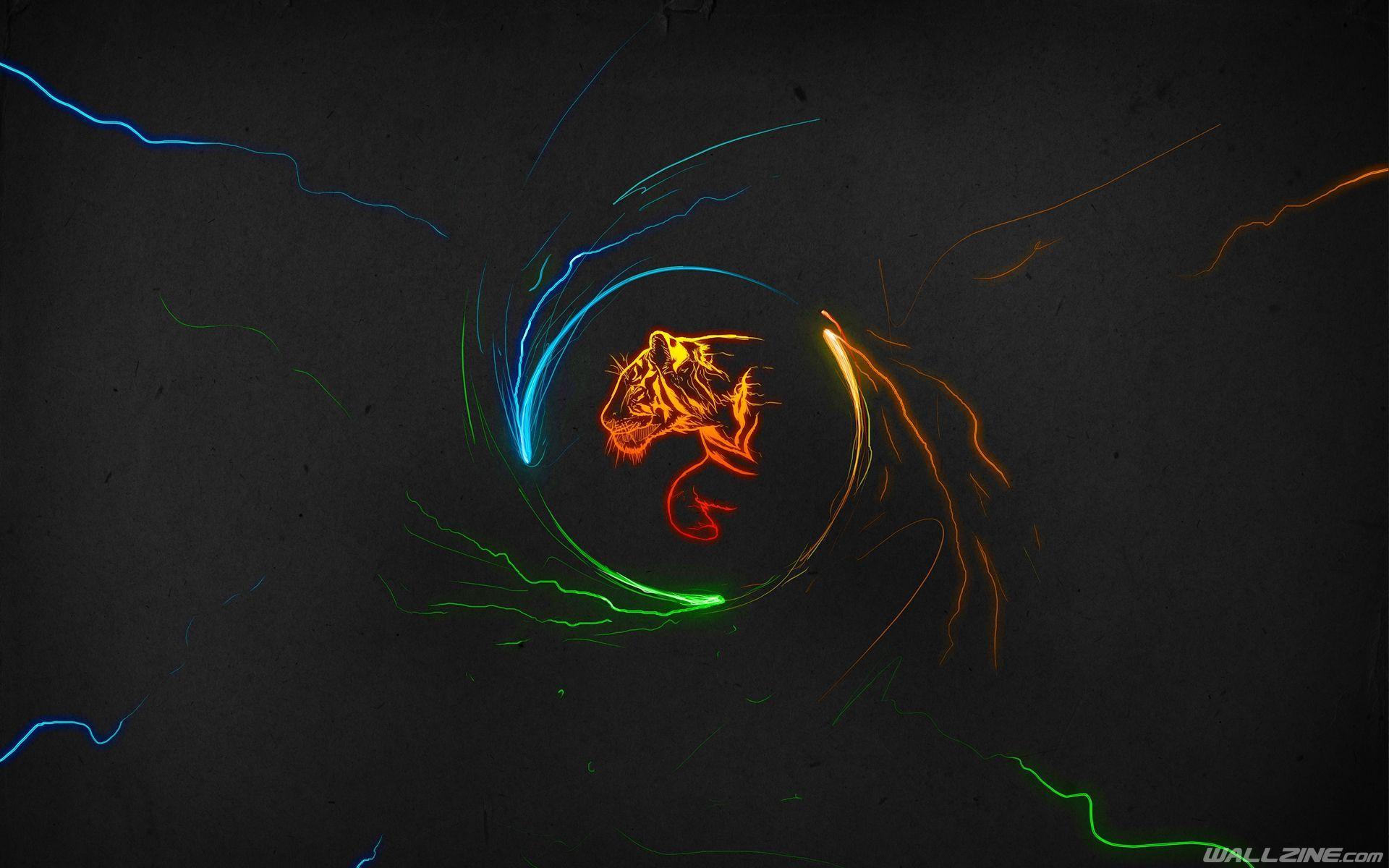 1920x1200 Minimalistic Tiger Art HD Desktop Wallpaper. Wallzine.com. Graphic wallpaper, Minimalist wallpaper, Tiger art