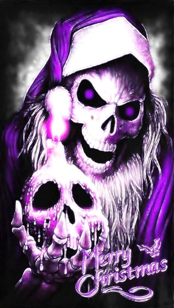 726x1280 Christmas Skull iPhone Wallpaper