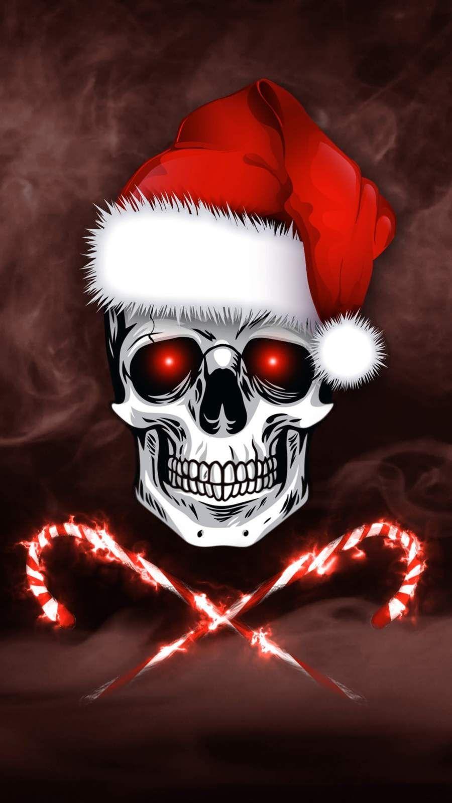 900x1600 Christmas Skull iPhone Wallpaper