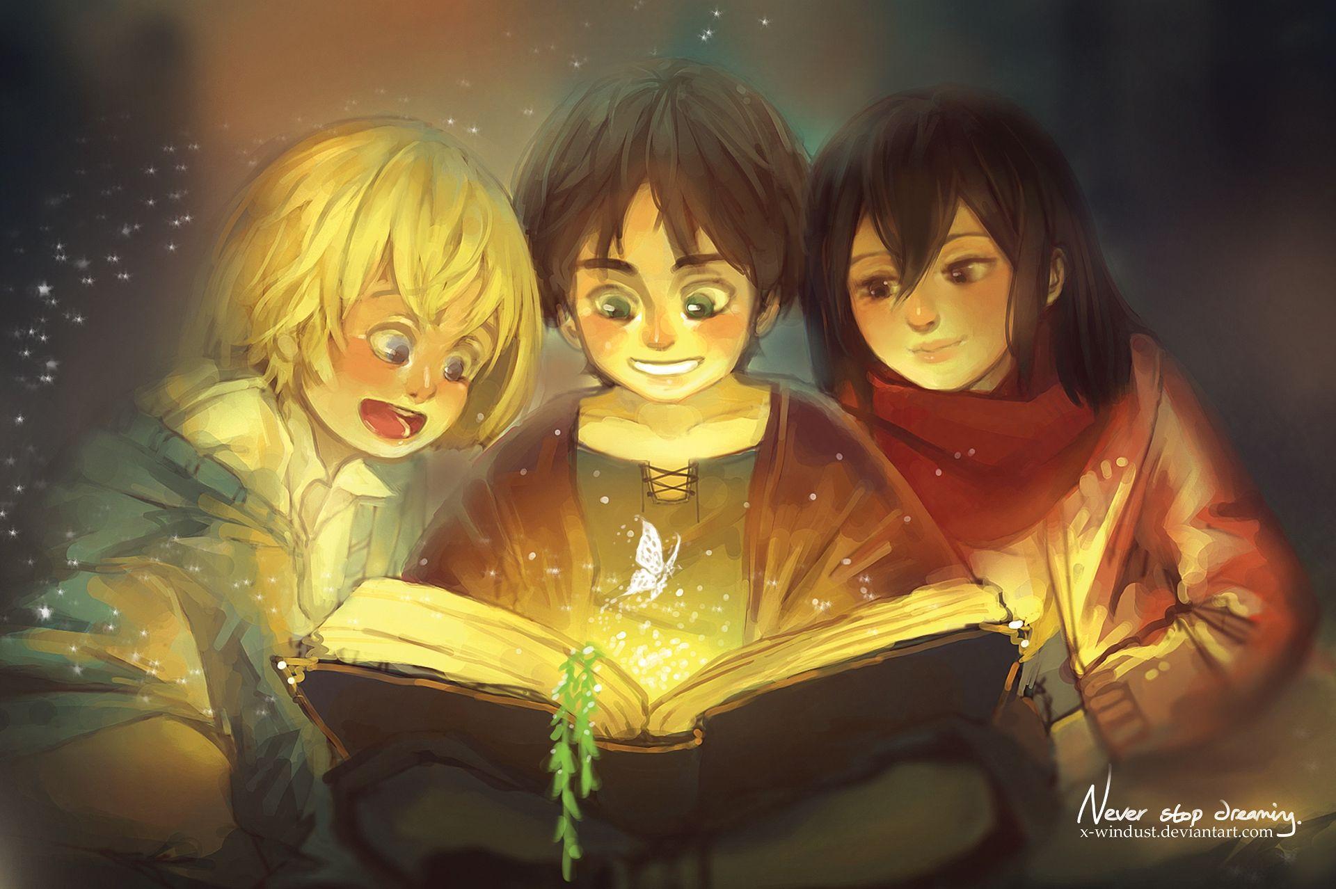 1920x1278 Shingeki No Kyojin Mikasa Ackerman Armin Arlert Eren Yeager Wallpaper:1920x1278