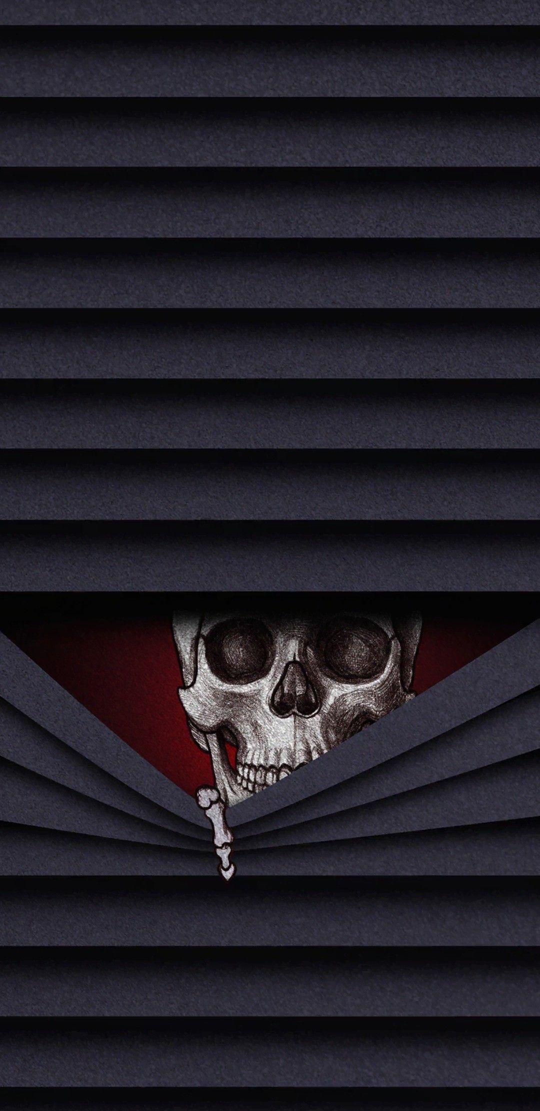 1080x2220 Peek a boo. Black skulls wallpaper, Gothic wallpaper, Skull wallpaper
