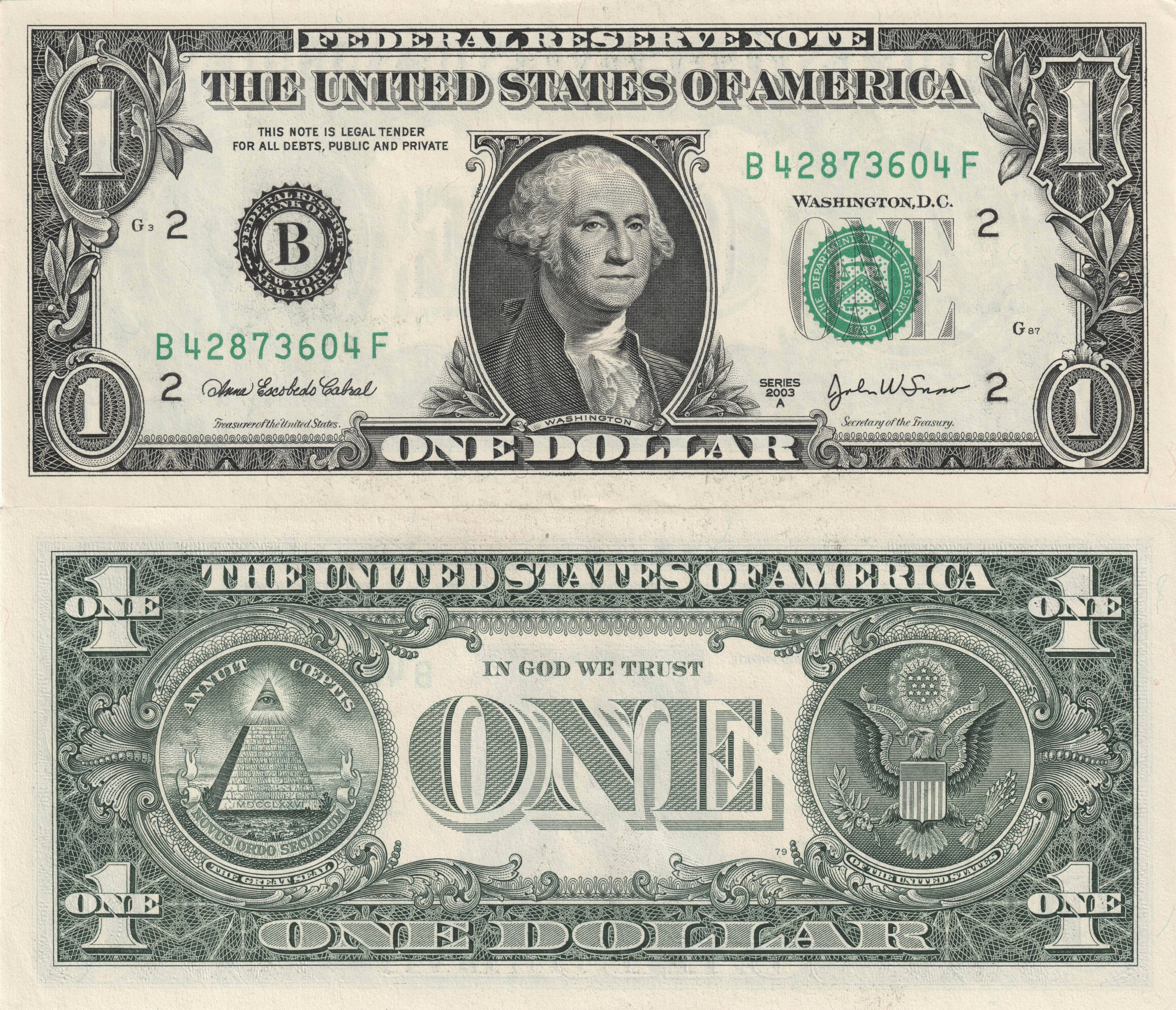 one dollar bill background