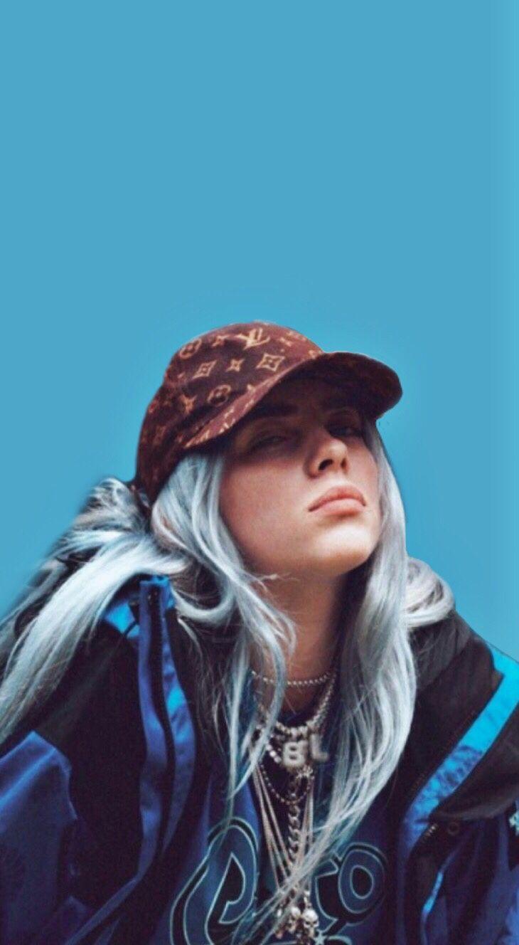 730x1328 Billie Eilish Blue Wallpaper