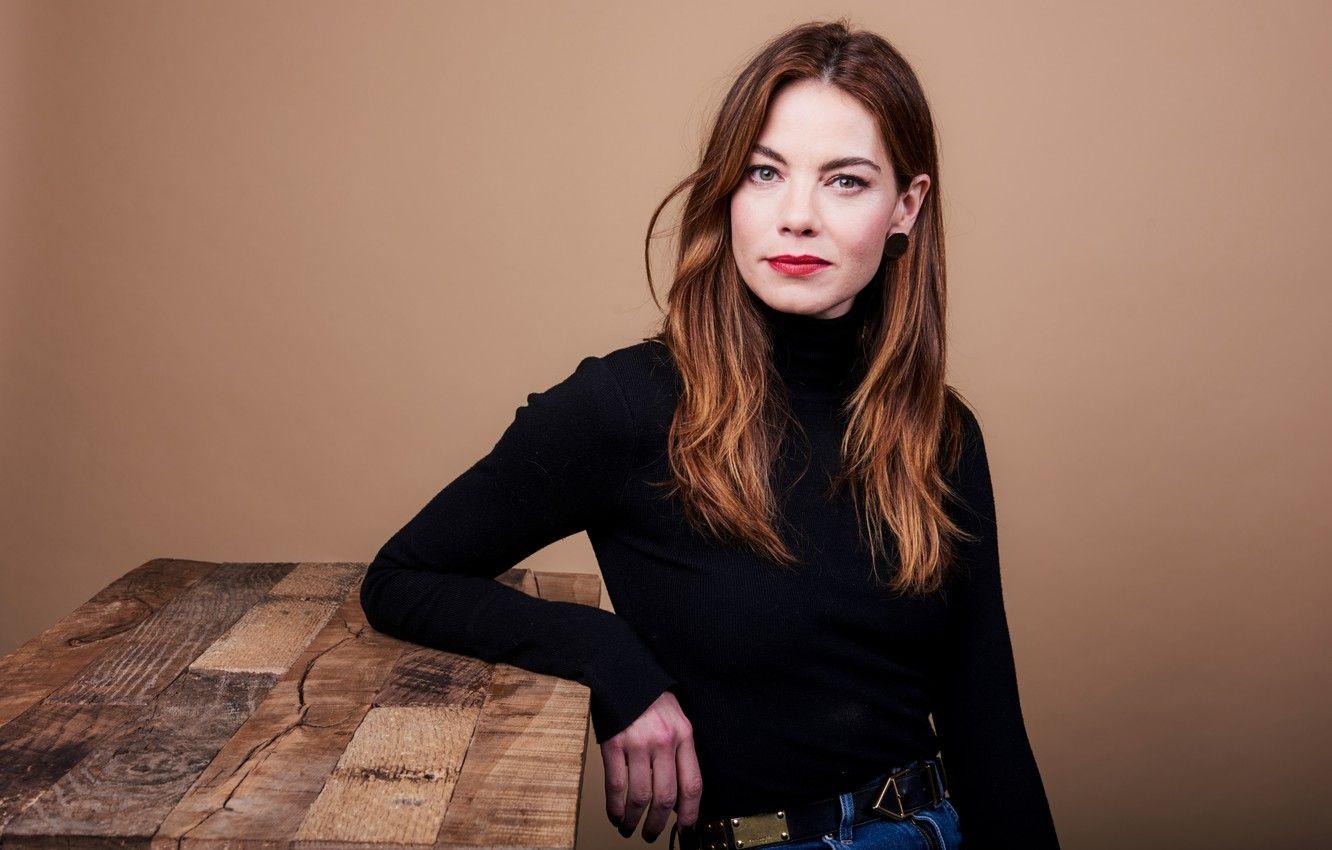 1332x850 Wallpaper background, portrait, jeans, makeup, actress, hairstyle, black, brown hair, Michelle Monaghan, Michelle Monaghan, jacket, photohoot, posing, sitting, Sundance, for the film image for desktop, section девушки