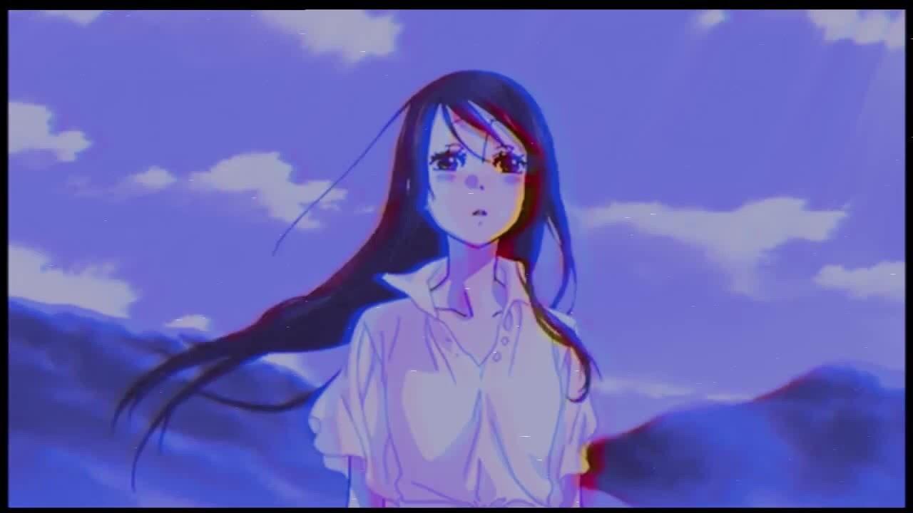 1280x720 Purple Aesthetic Girl Desktop Wallpaper