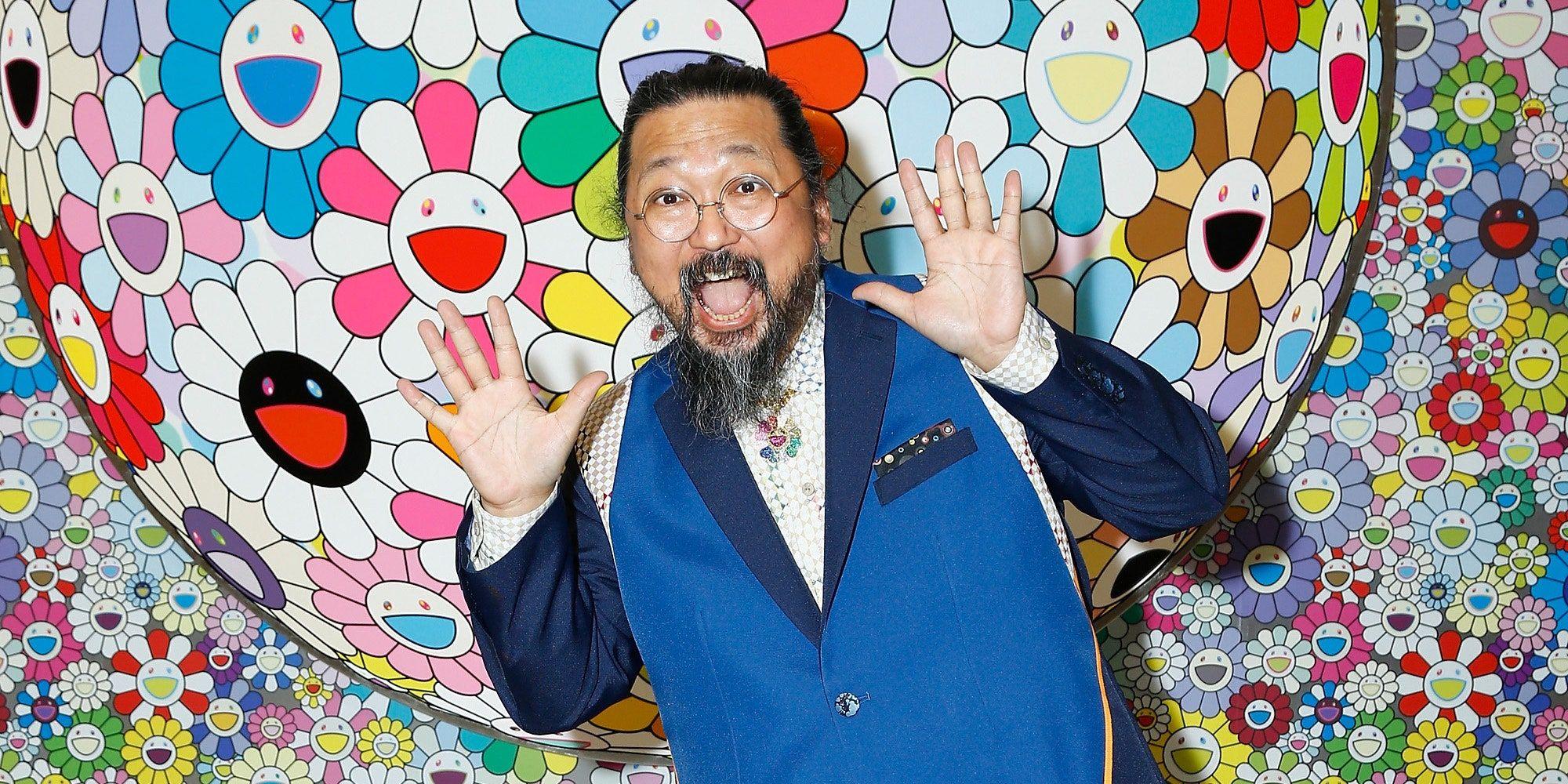 2000x1000 Takashi Murakami Designs Psychedelic Album Cover for Upcoming Kanye West and Kid Cudi Project