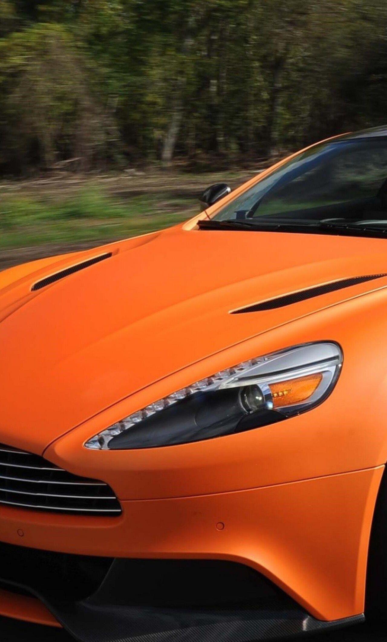 1280x2120 Aston Martin Vanquish Orange Matte iPhone HD 4k Wallpaper, Image, Background, Photo and Picture