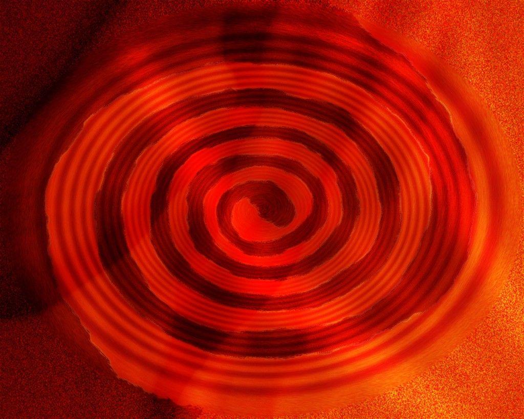 1024x819 Dark and Light Burnt Orange Spiral Wallpaper