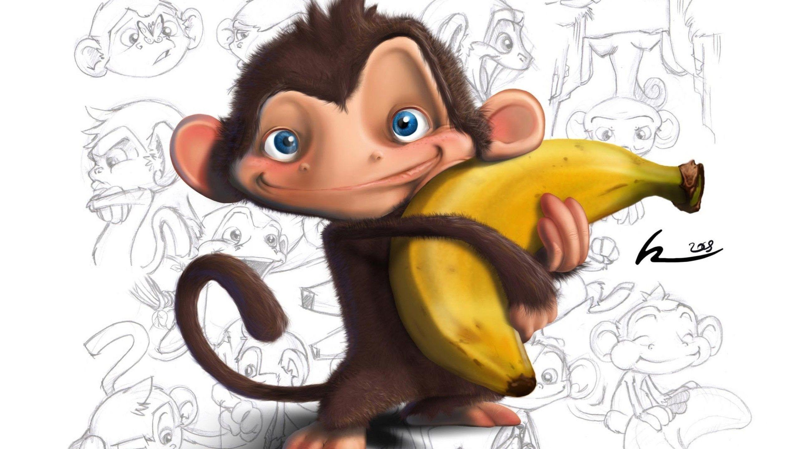 2560x1440 Funny Banana Wallpaper Desktop Background