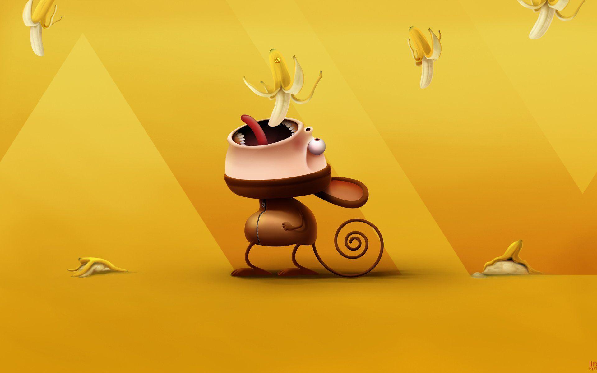 1920x1200 funny, Banana, Monkey Wallpaper HD / Desktop and Mobile Background