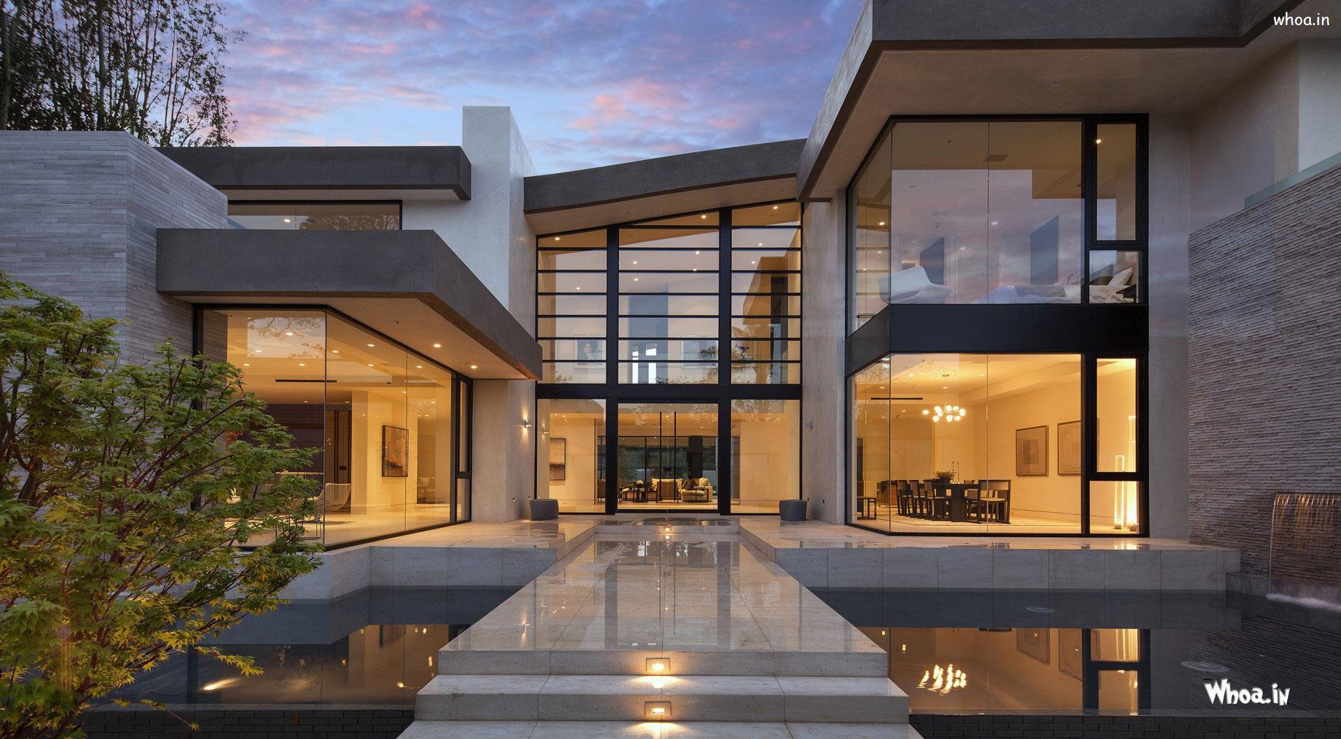 1920x1058 Modern House Wallpaper