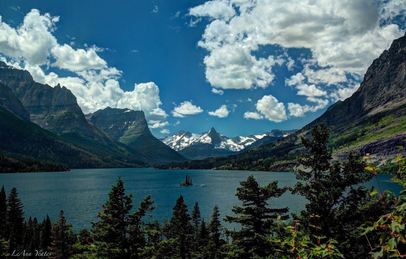1332x850 Wallpaper lake, Montana, Glacier National Park, Saint Mary Lake, Glacier, Rocky mountains, Montana, Rocky Mountains image for desktop, section пейзажи