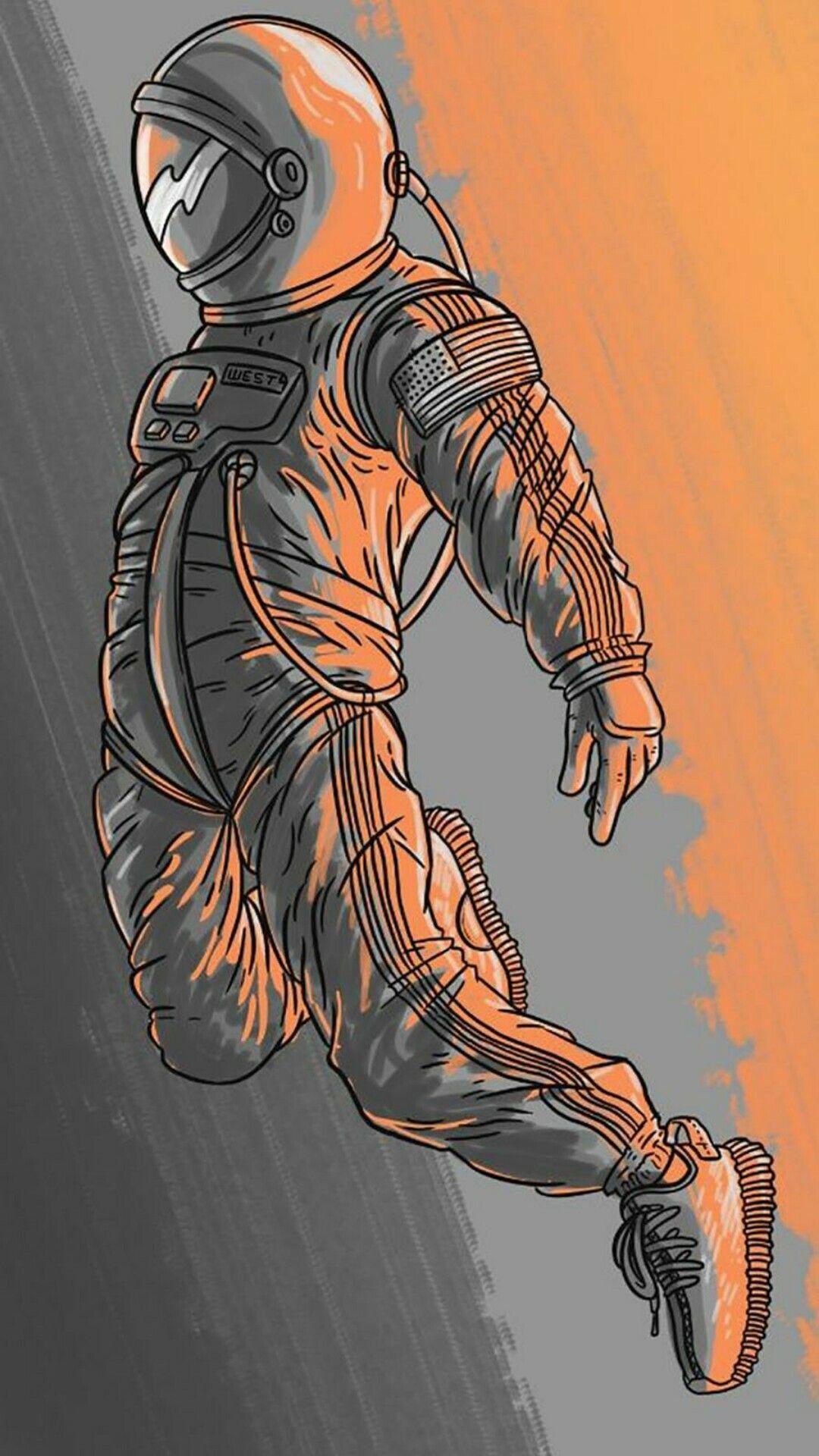 1080x1920 Phone Background 19. Astronaut wallpaper, Space art, Astronaut art